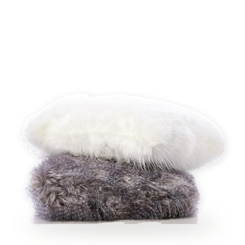 Cojín Peluso blanco y gris de Piga Furniture